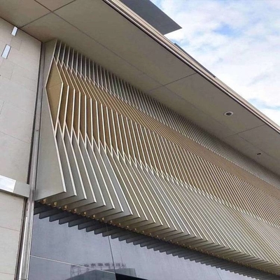 Фасад триангулярного дефлектора внешний обшивает панелями алюминиевые 4000mm 2.85mm толщиной