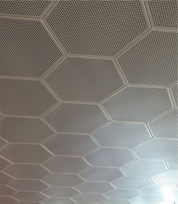 Простые шестиугольные панели потолка ядровой абсорбции Pre покрасили 404mm