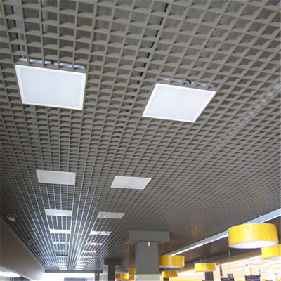 алюминиевый потолок клетки потолка PVDF металла 100x100 покрывая алюминиевый открытый