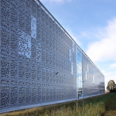 фасад панелей фасадов здания металла 1000x1000 внешний пефорированный алюминиевый