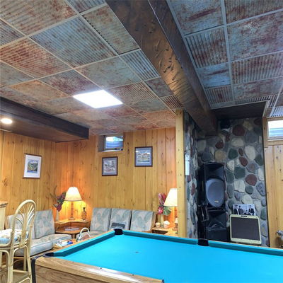 легковес потолка металла 0.6mm рифленым водоустойчивым покрытый порошком с Адвокатурой t