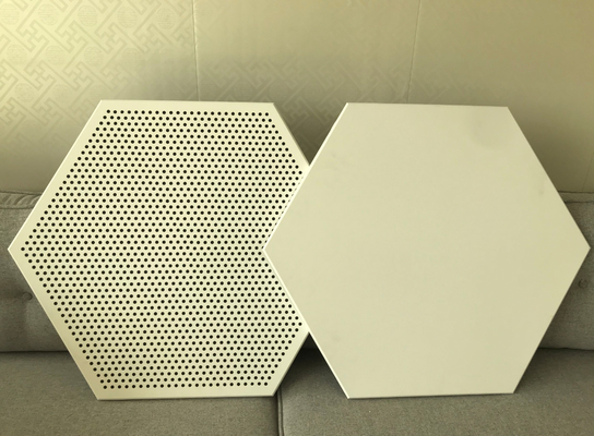 Простые шестиугольные панели потолка ядровой абсорбции Pre покрасили 404mm