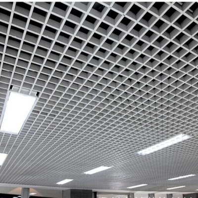 алюминиевый потолок клетки потолка PVDF металла 100x100 покрывая алюминиевый открытый