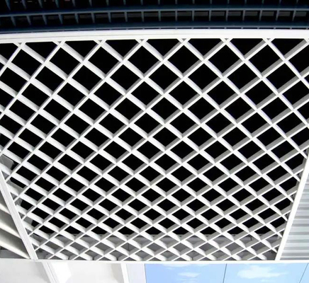 Провентилируйте украшение потолка решетки плиток потолка металла клетки алюминиевое черно-белое