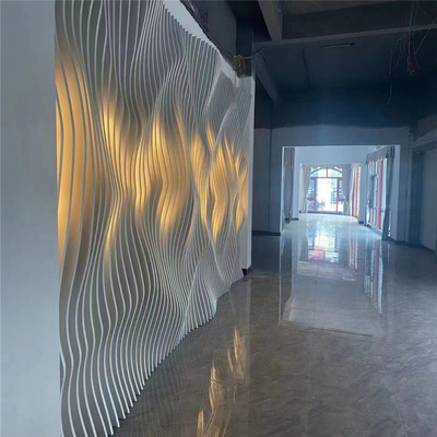 дизайн потолка толщины 3.0mm алюминиевый подгонял дефлектор стены волны