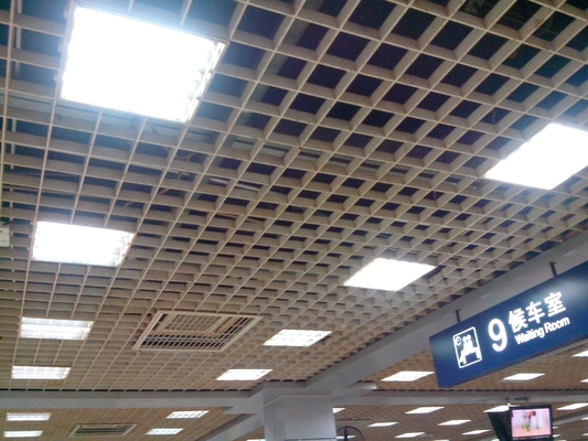потолок решетки 50x50mm алюминиевый для легковеса станции метро водоустойчивого