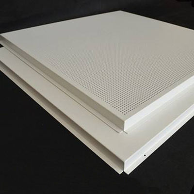 Outlet Ceiling of Fireproof Perforated Lay In Acoustical Ceiling Tile 15mm Mineral Fiber