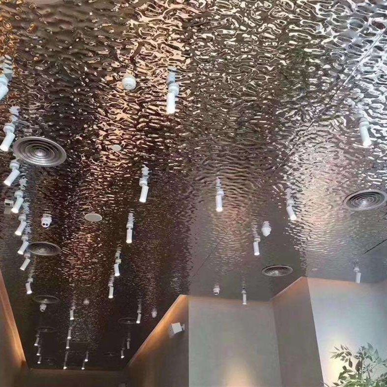 Анодированный серебряный лист пульсации воды панели потолка нержавеющей стали влагостойкий для потолка